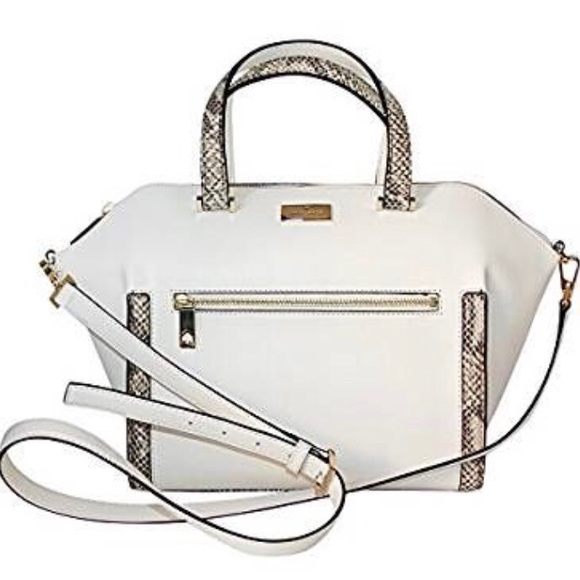 kate spade Handbags - Kate Spade Parliament Savannah Bag White Snakeskin